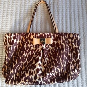 Kate Spade leopard print nylon tote